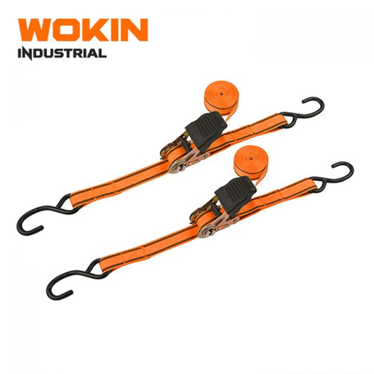 WOKIN 2PCS RATCHET TIE DOWN SET 25mm*5m INDUSTRIAL