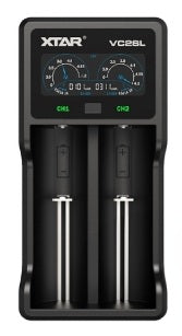 XTAR VC2S 2A Charger w/Display 2-Slots Lithium/NIMH 10440 to 26650