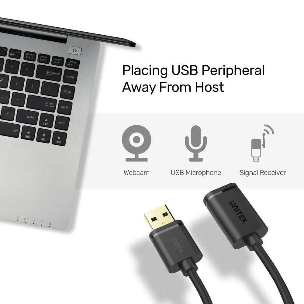 Unitek Y-C457GBK UCE USB-A 3.0 Extension Cable 1.0m