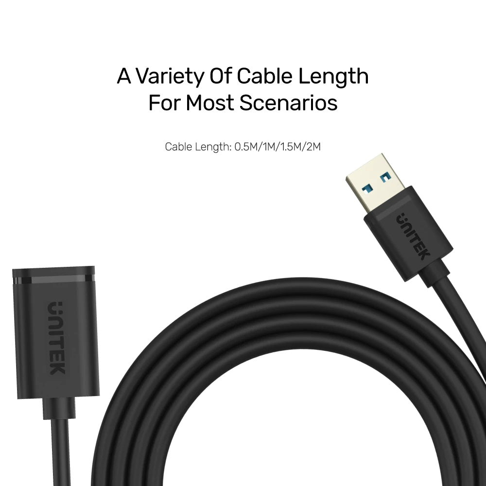 Unitek Y-C457GBK UCE USB-A 3.0 Extension Cable 1.0m
