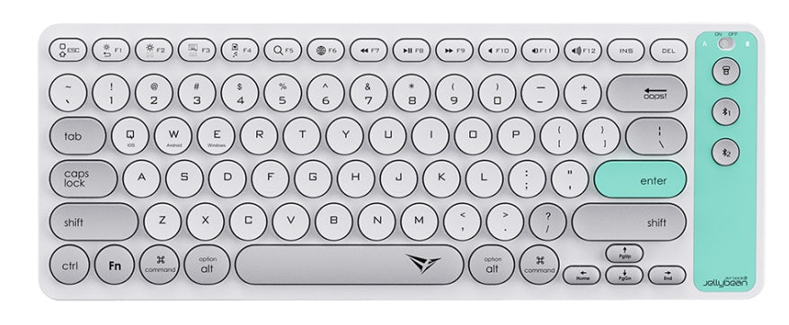 Alcatroz Jellybean AirDock 2 Wireless 2.4G+BT Keyboard Winter White