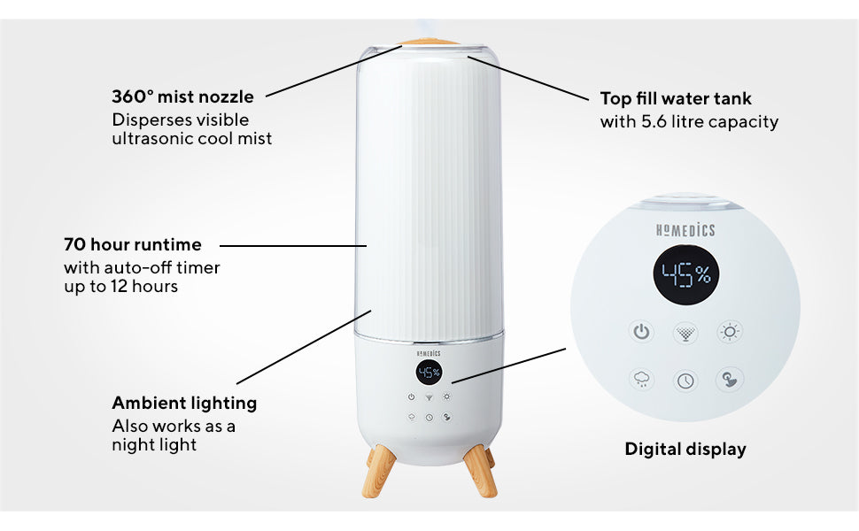 Homedics CMTF91 Totalcomfort Deluxe Ultrasonic Humidifier