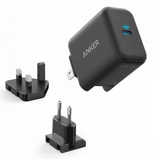 Anker PowerPort III 25W USB-C Wall Charger with UK EU & US plug