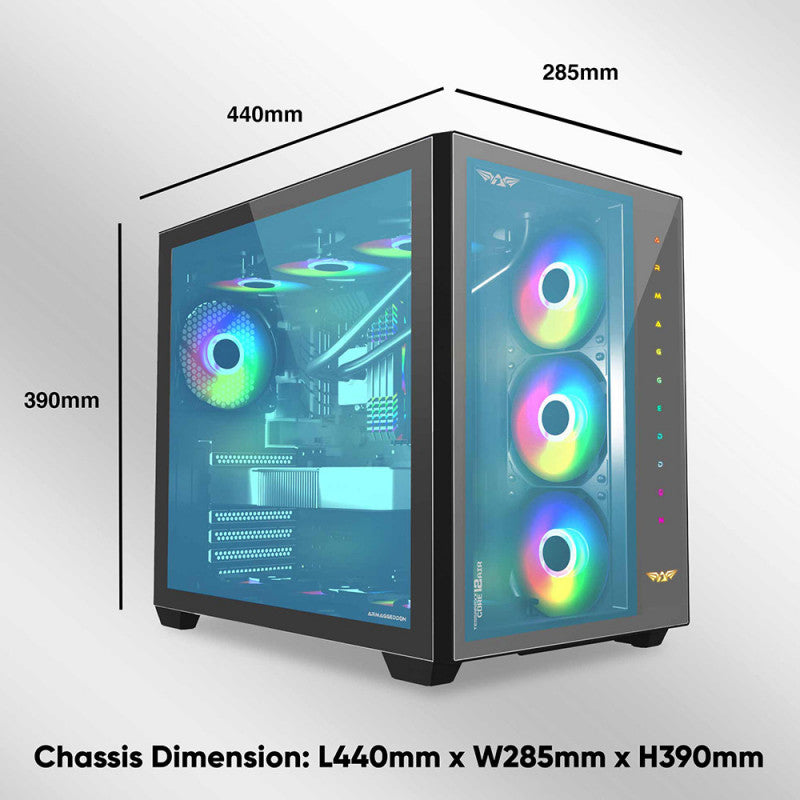 Armaggeddon TESSARAXX CORE 12 AIR ATX Gaming Case Black