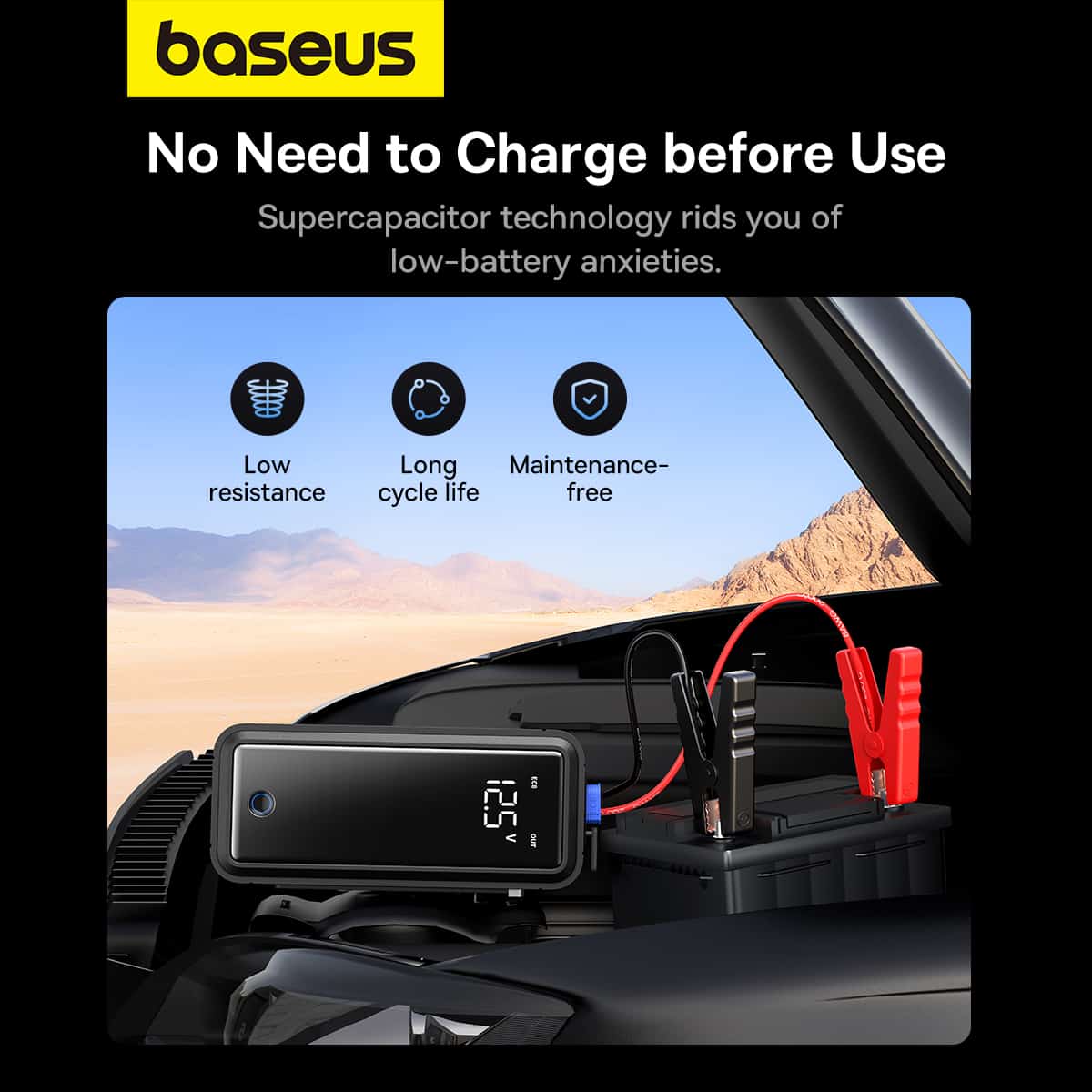 Baseus Car Jump Start Booster 3000A SUPERCAPACITOR