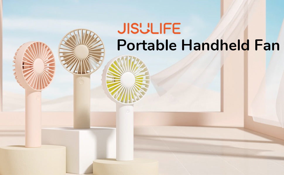 JISULIFE FA21 Handheld Fan Portable Small Fan White