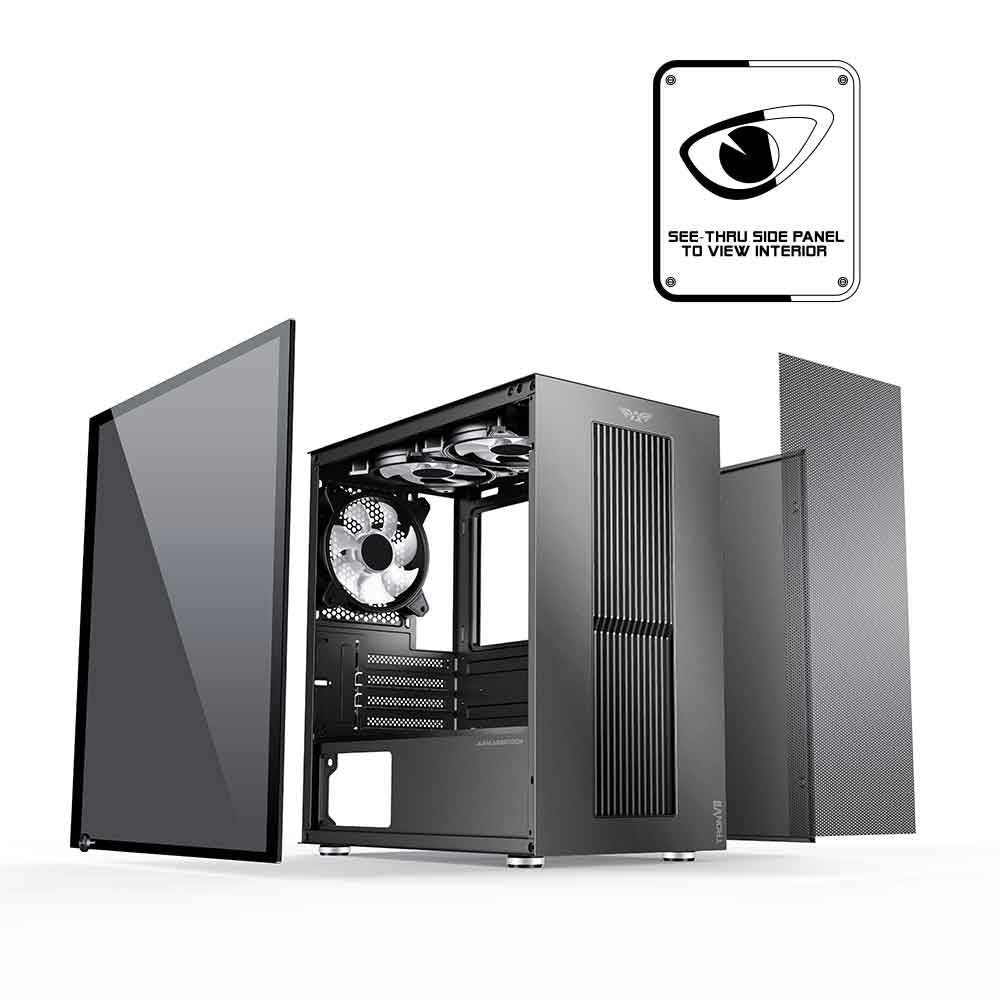 Armaggeddon TRON VII Micro ATX Gaming Case Black