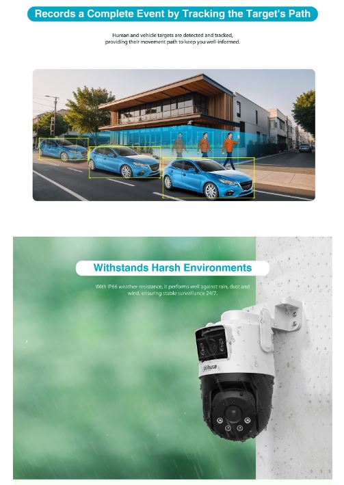 Dahua IP 5.0MP Wifi PT Dome Dual Illumination P5D-5F-PV