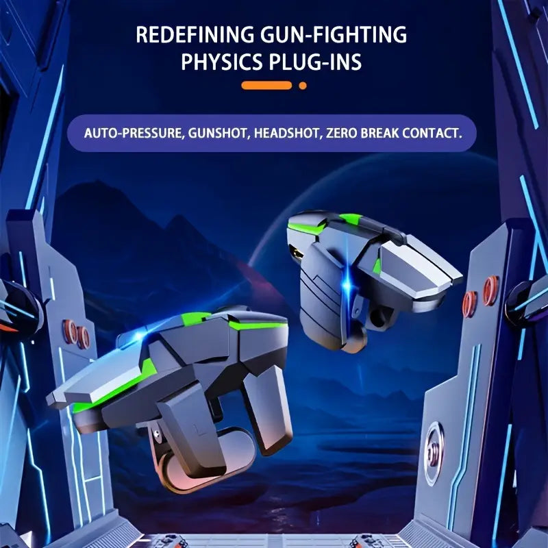 ANIRUN A Pair Of Mobile Game Triggers, Game Controllers, Gamepads, Six-finger Game Buttons, Sensitive Operation, Joystick Aiming And Shooting L1 R1 Alloy Key Buttons For IPhone/ Android