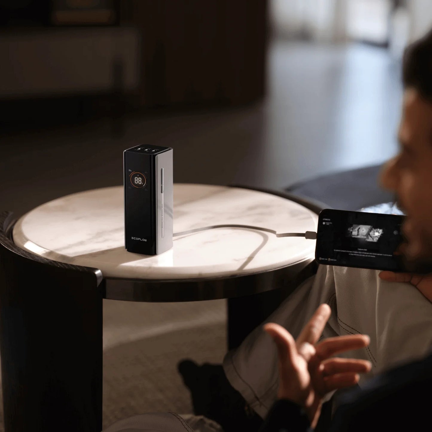 EcoFlow Charge Powerbank RAPID Pro 20000mAh 230W + 100W Built-in Cable Black