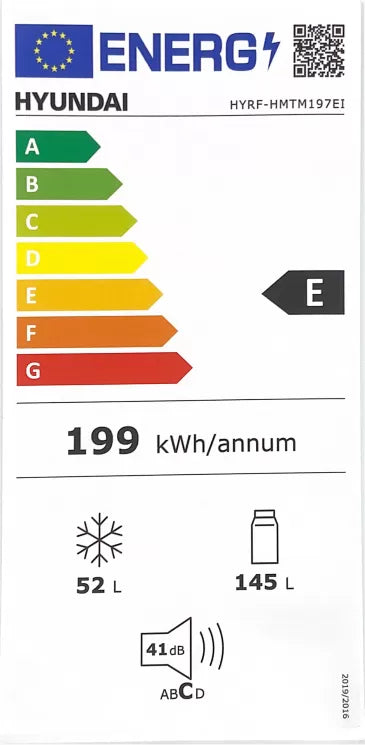 HYUNDAI HYRF-HMTM197EI REFRIGERATOR TOP FREEZER