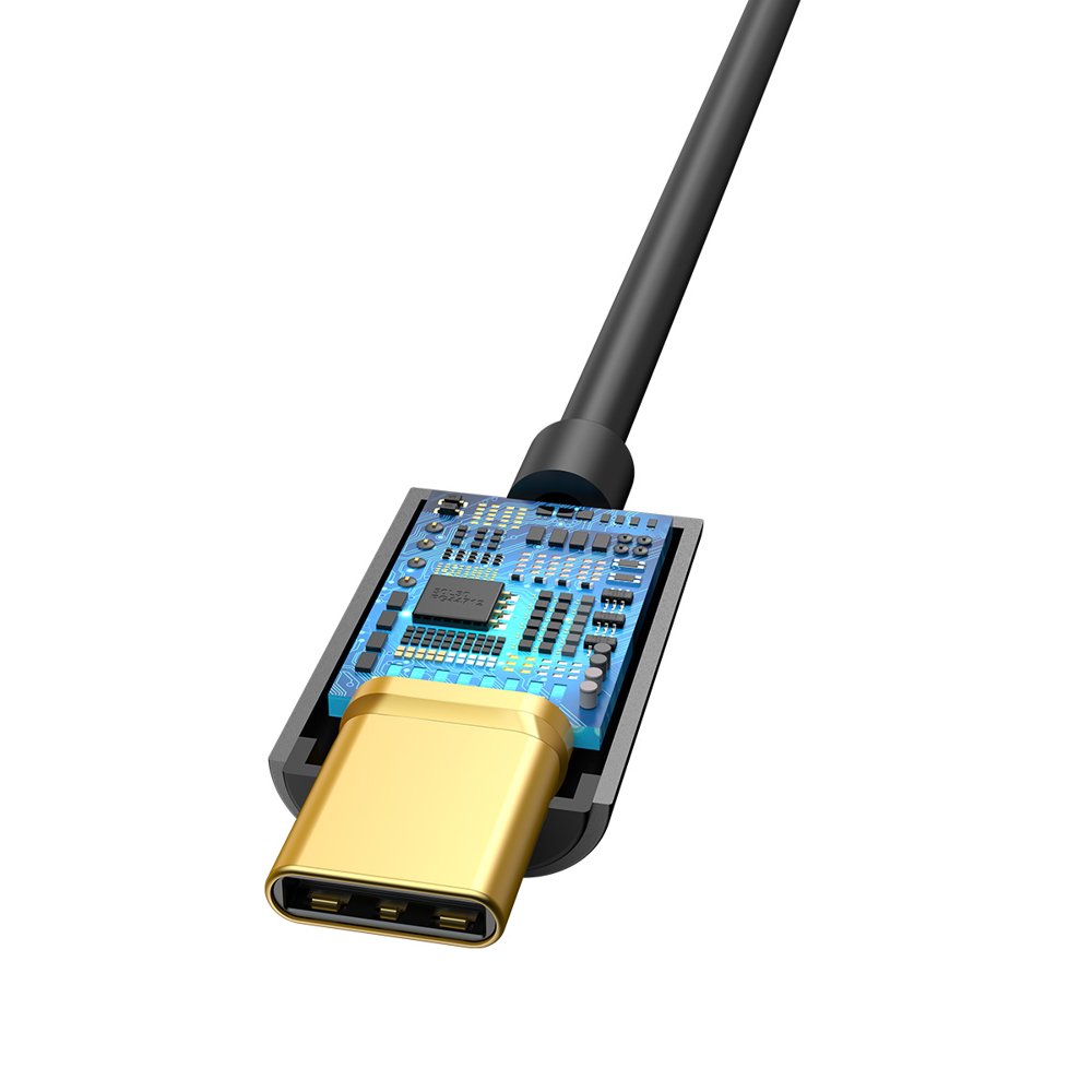 Baseus Type-C Male to 3.5mm Female Adapter L54 Bla