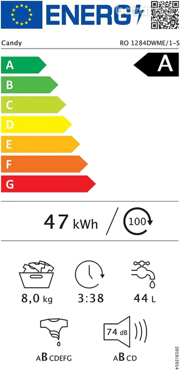 CANDY RO1284DWME/1 W/M 8kg 1200/Inv A Class White