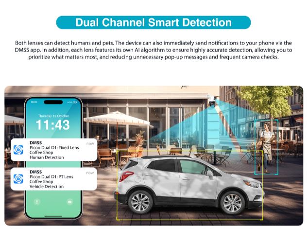 Dahua IP 3.0MP Wifi PT Dual Illumination Dual-Lens P3D-3F-PV