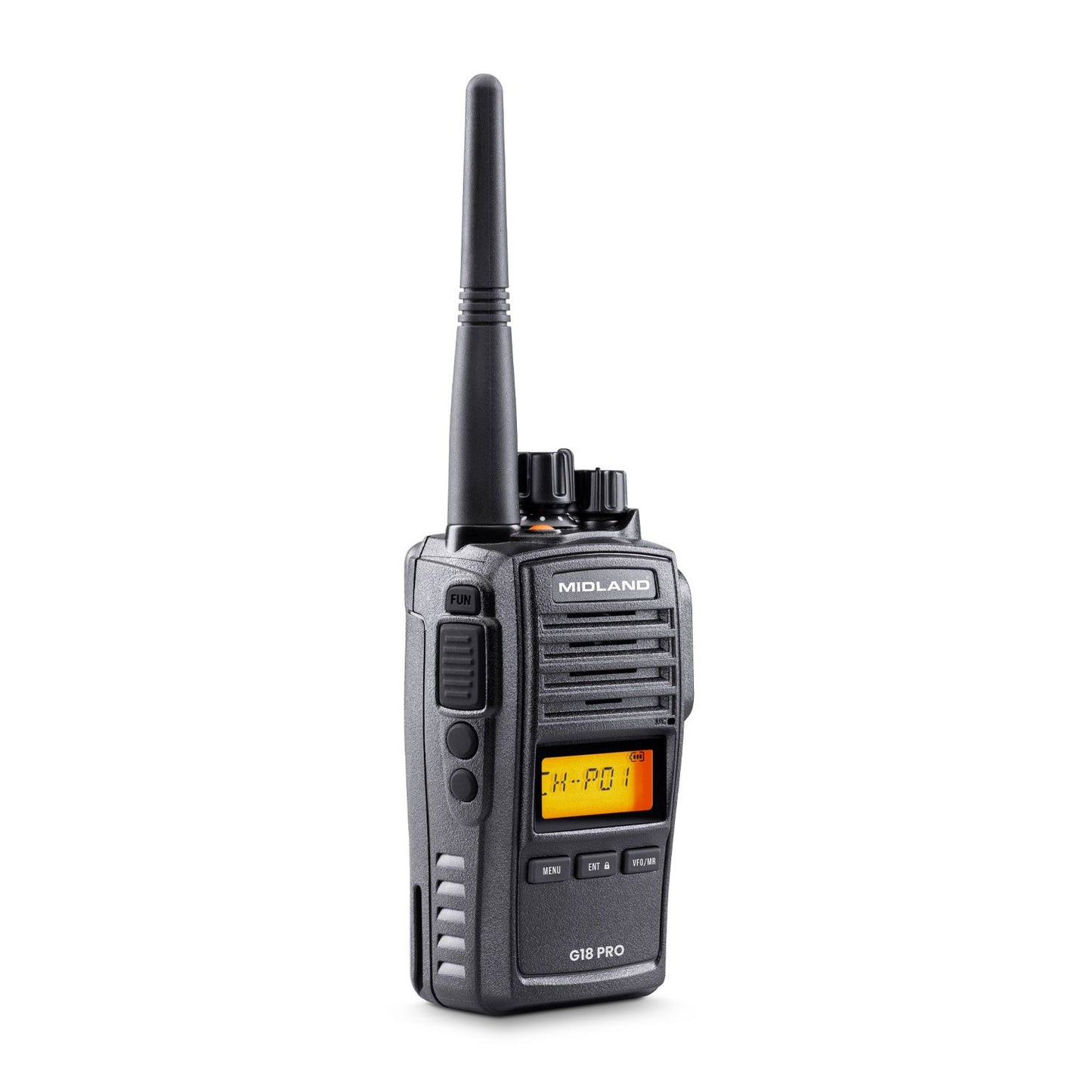 Midland G18 Pro NC (Noise Cancellation) PMR Radio IP67 Waterproof, Military Standard Certified, Long Battery Life & PC Programmable