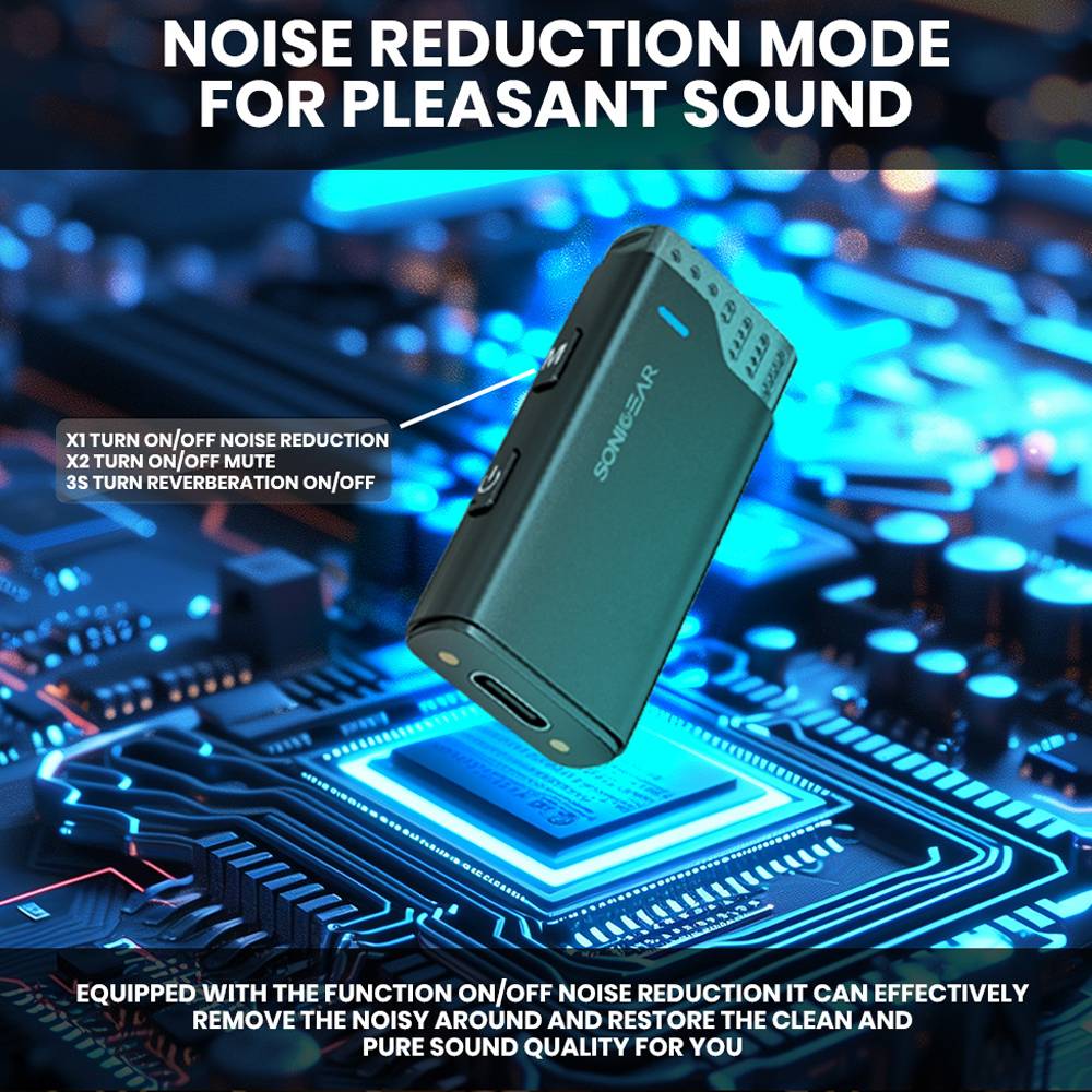 SonicGear WLM3000 DUO Wireless 2x Lavalier ClipOn Microphones