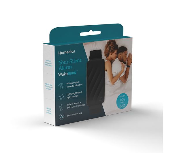 HoMedics SS-WB100BK-WW Wakeband Vibrating Alarm Wristband Black