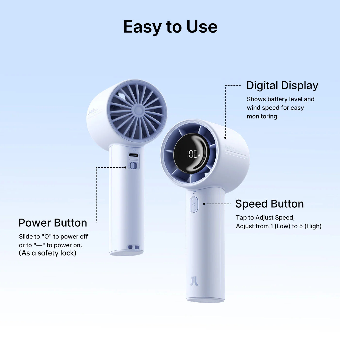 JisuLife Handheld Fan Life10 Grey