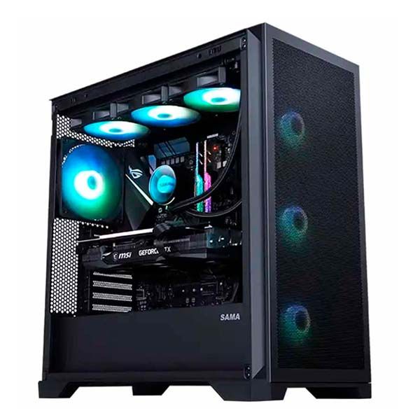 SAMA, 4501 MAX BLACK FULL TOWER 40SERIES GPU TEMPERED GLASS GAMING PC CASE