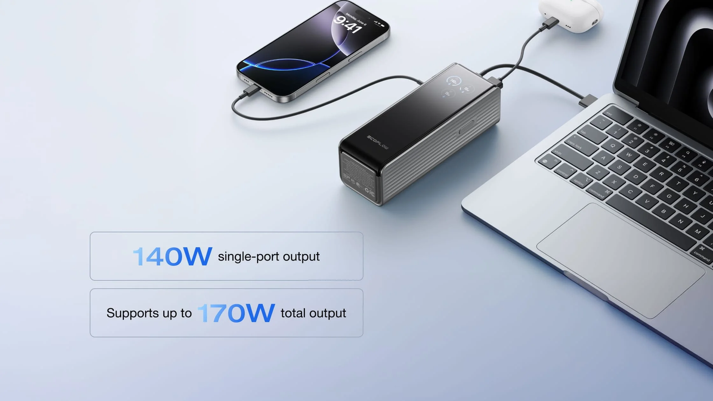 EcoFlow Charge Powerbank RAPID 25000mAh 170W Black