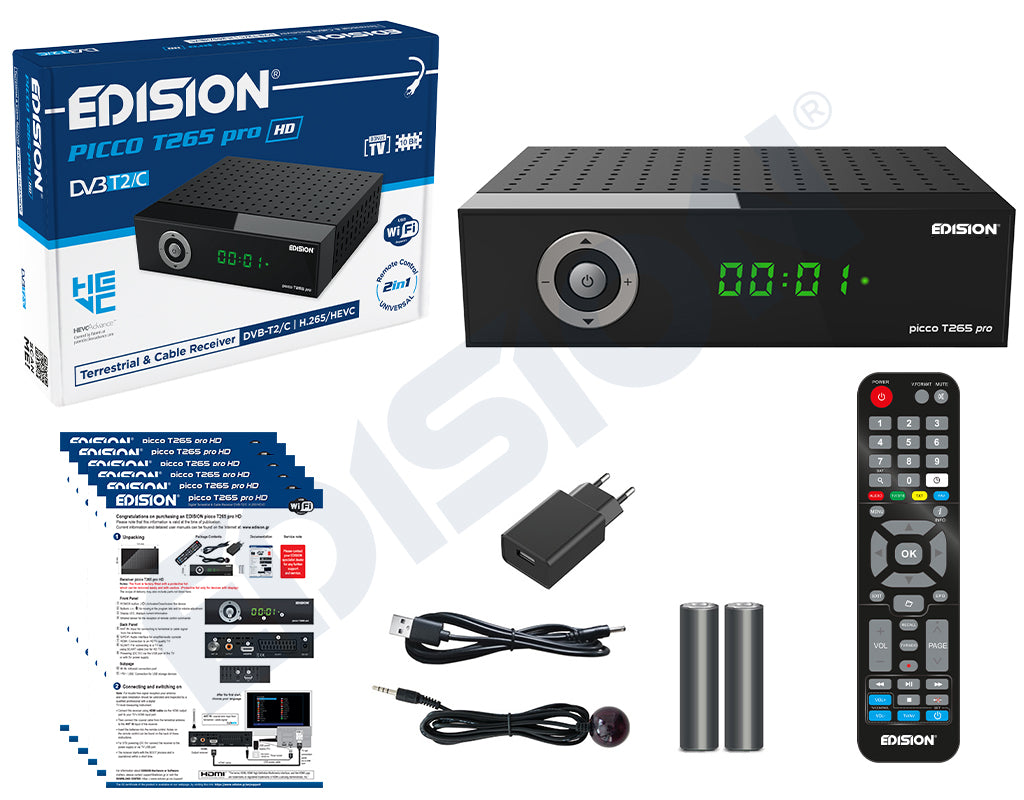 EDISION PICCO T265 pro HD Terrestrial TV Receiver DVB-T2