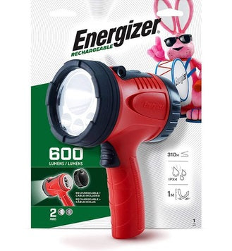 Energizer USB Rechargeable Spotlight Torch Light 600 Lumens IPX4 (USB Charging Cable Included)