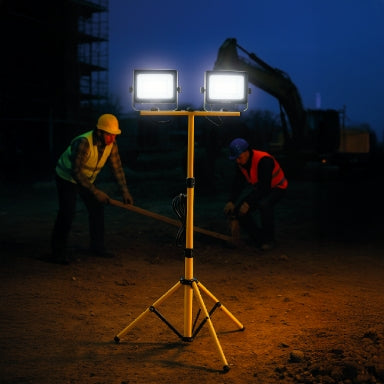Rexer RX08052 Floodlight with Tripod Mains Powered 4000k 2 x 50W / 5500 lms
