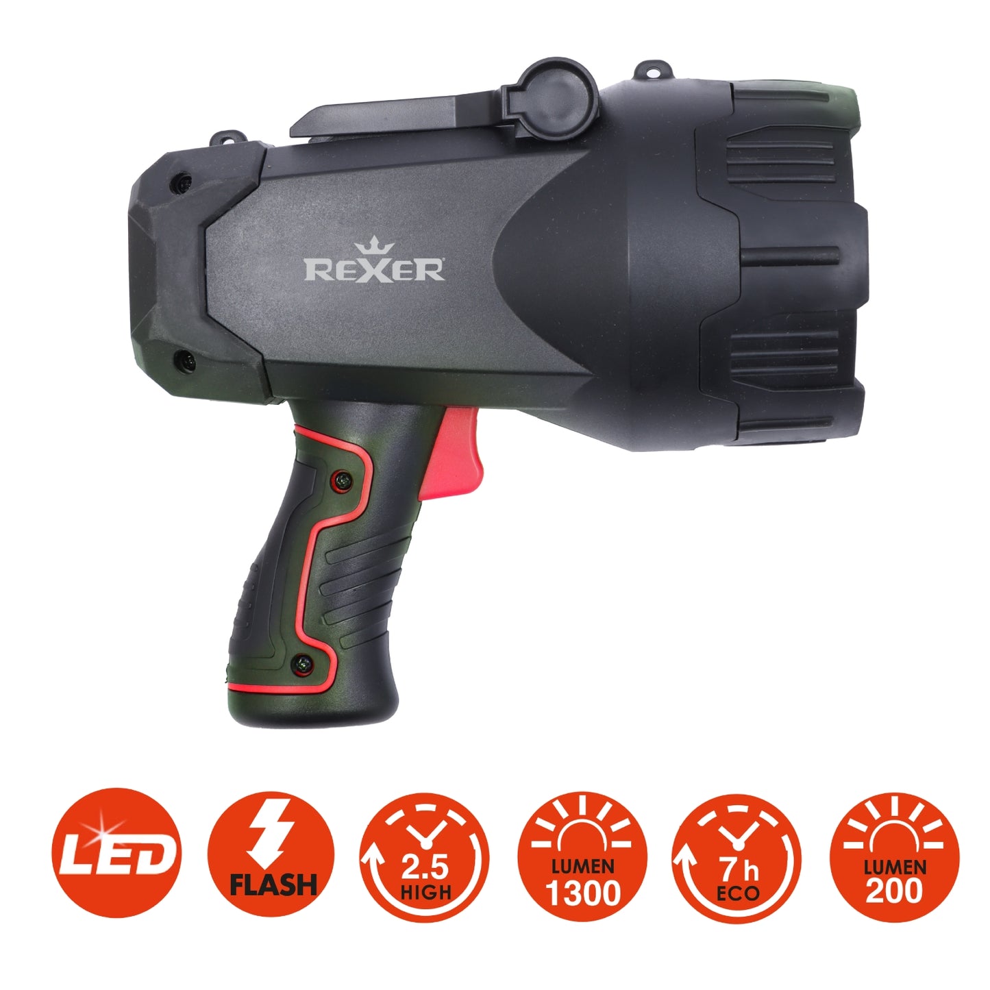 Rexer RX8045L Torchlight 10W Rechargeable 4000mah 1300lm