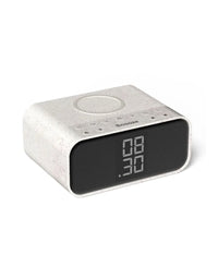 SOUND CRUSH ZTATION White Turntable/Poles/Alarm Clock