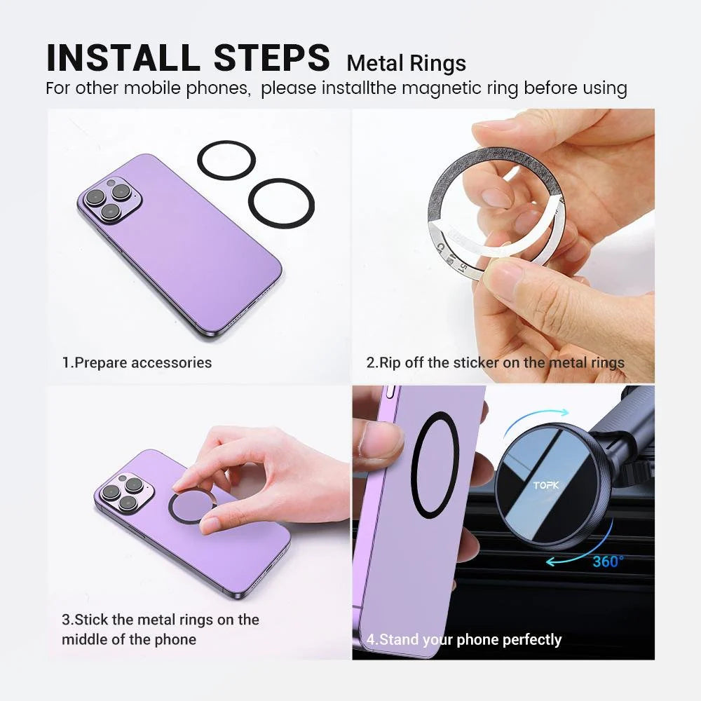TOPK D49N Magsafe Phone Mount For Car Dashboard