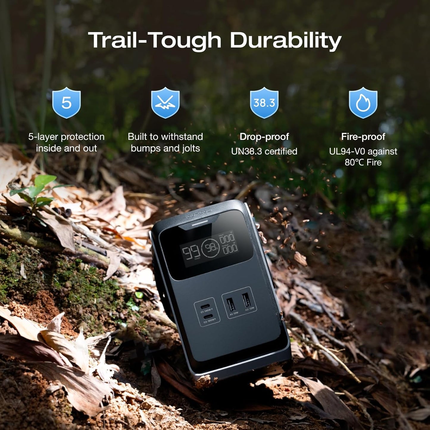 EcoFlow Trail 200 DC Portable Power Station 192WH