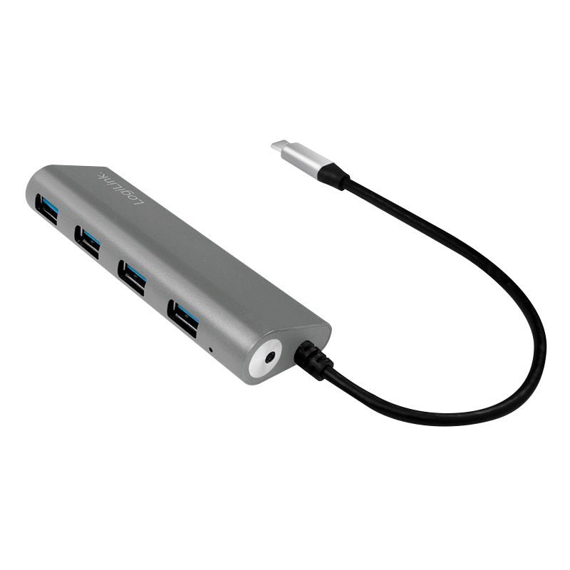 LOGILINK, UA0309 HUB USB-C 3.1 4-PORT WITH ALUMINUM CASING