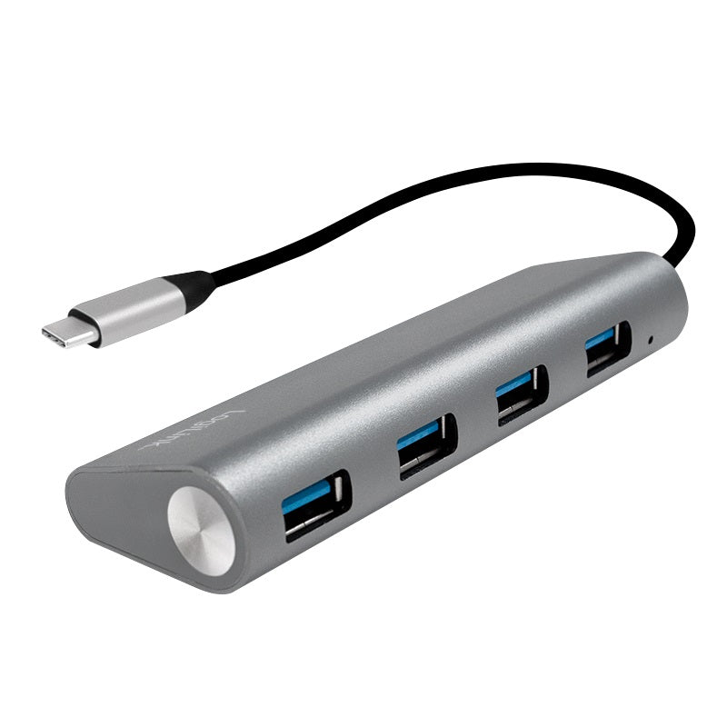 LOGILINK, UA0309 HUB USB-C 3.1 4-PORT WITH ALUMINUM CASING