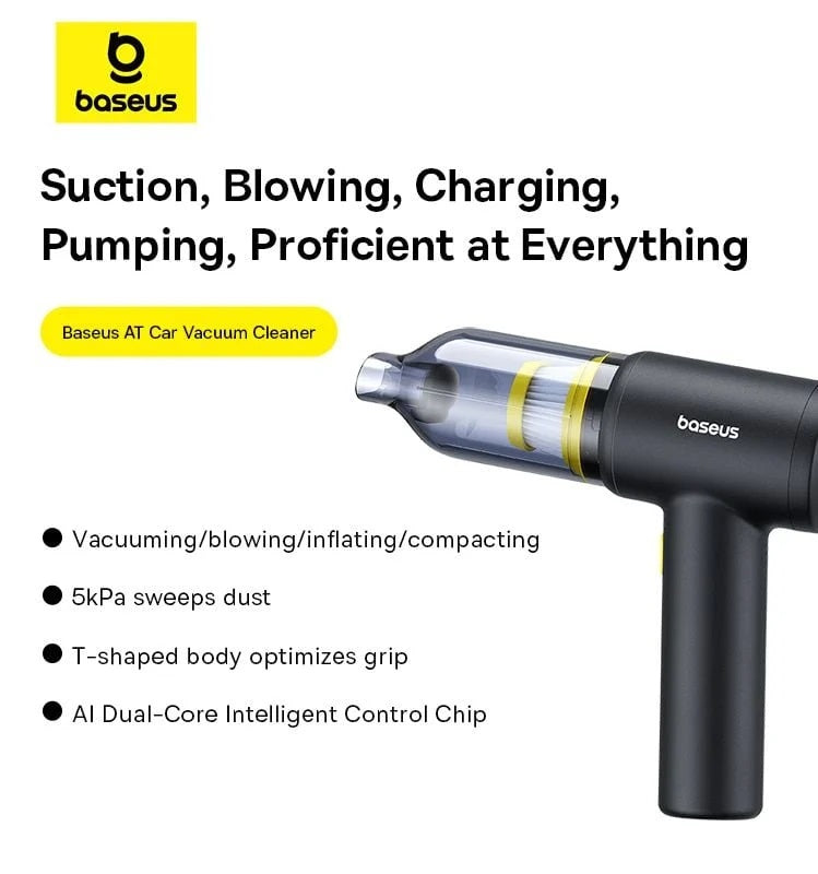 Baseus VA Vacuum Cleaner Car 5000pa Black