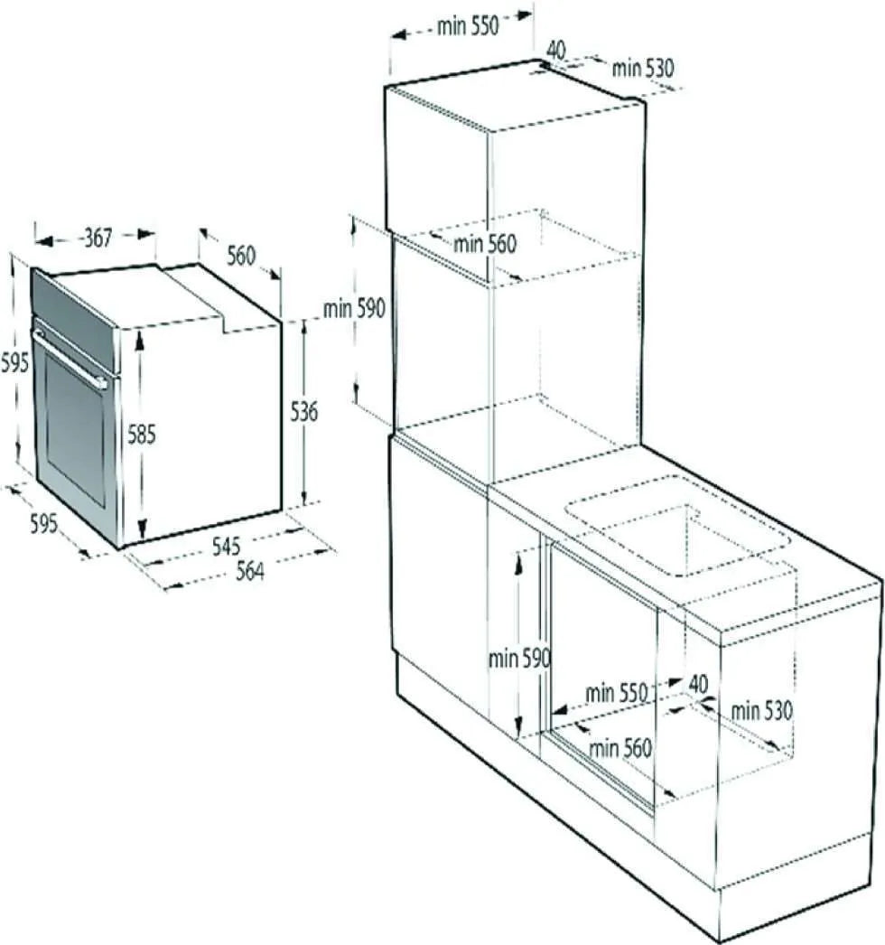 Hisense BSA66226AX Built-In Oven, Inox-Black