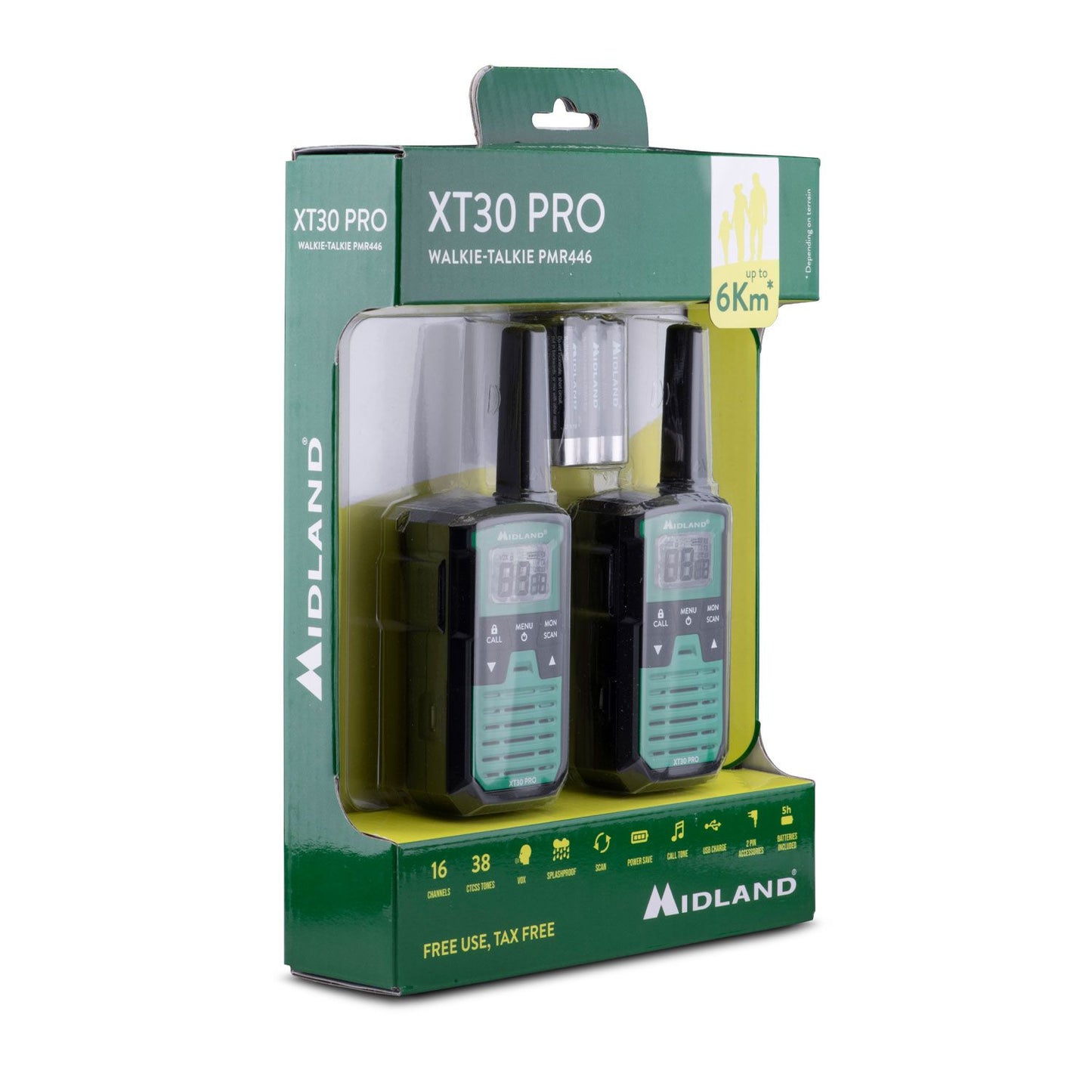 Midland XT30 Pro Two Way Radio Walkie Talkies (Pair)
