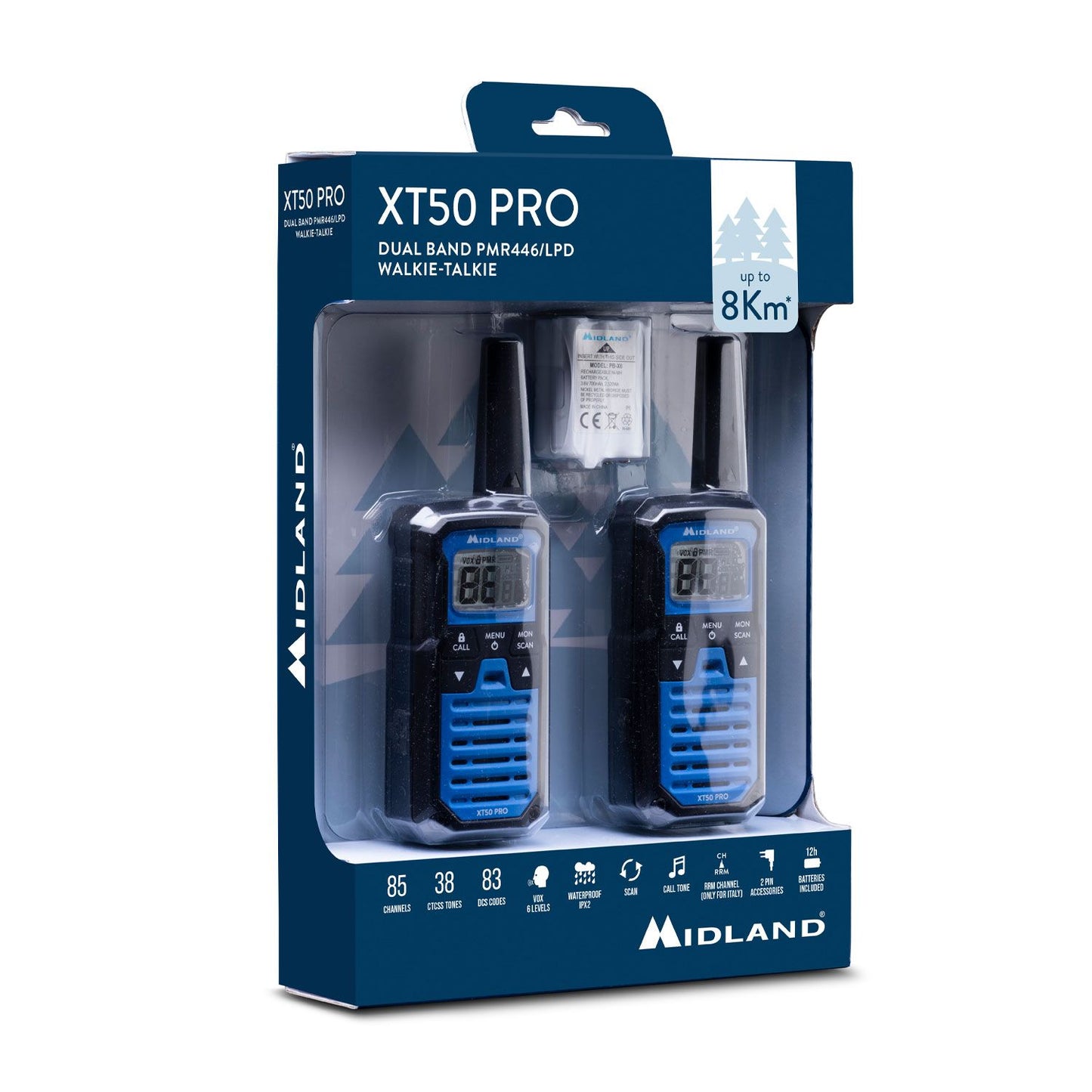 Midland XT50 Pro Radio Walkie Talkies (Pair)