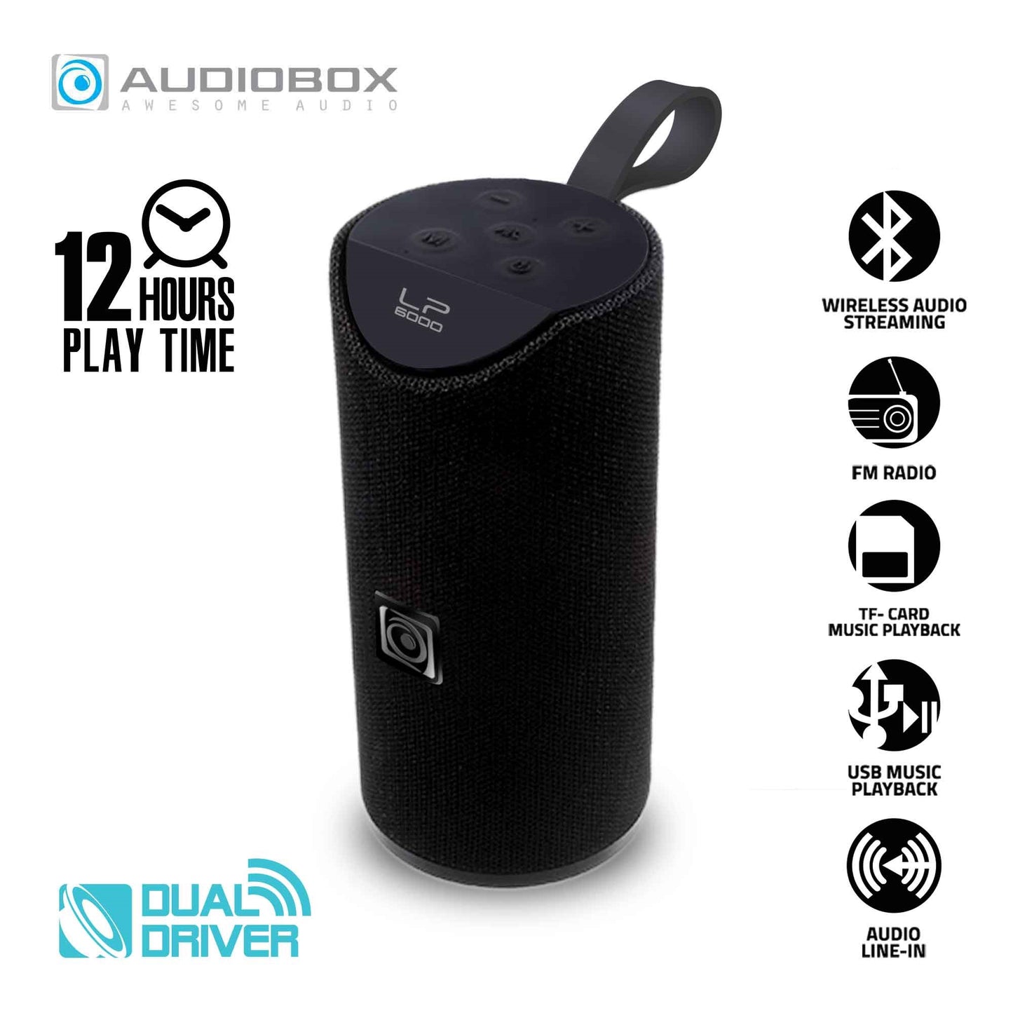 AudioBox BBX LP6000 TWS BT/FM/USB Speaker Black