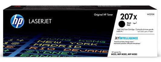 HP TONER BLACK HIGH YIELD, HP 207X, FOR PRINTERS COLOR LASERJET PRO M255DW, M282NW, M283FDN, M283FDW - 3.150 PAGES