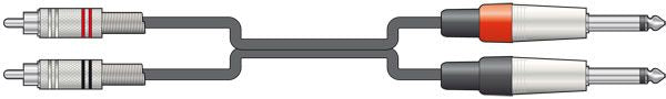 Chord Classic 2 RCA - 2 x 6.3mm Mono 1.5m 190.067UK