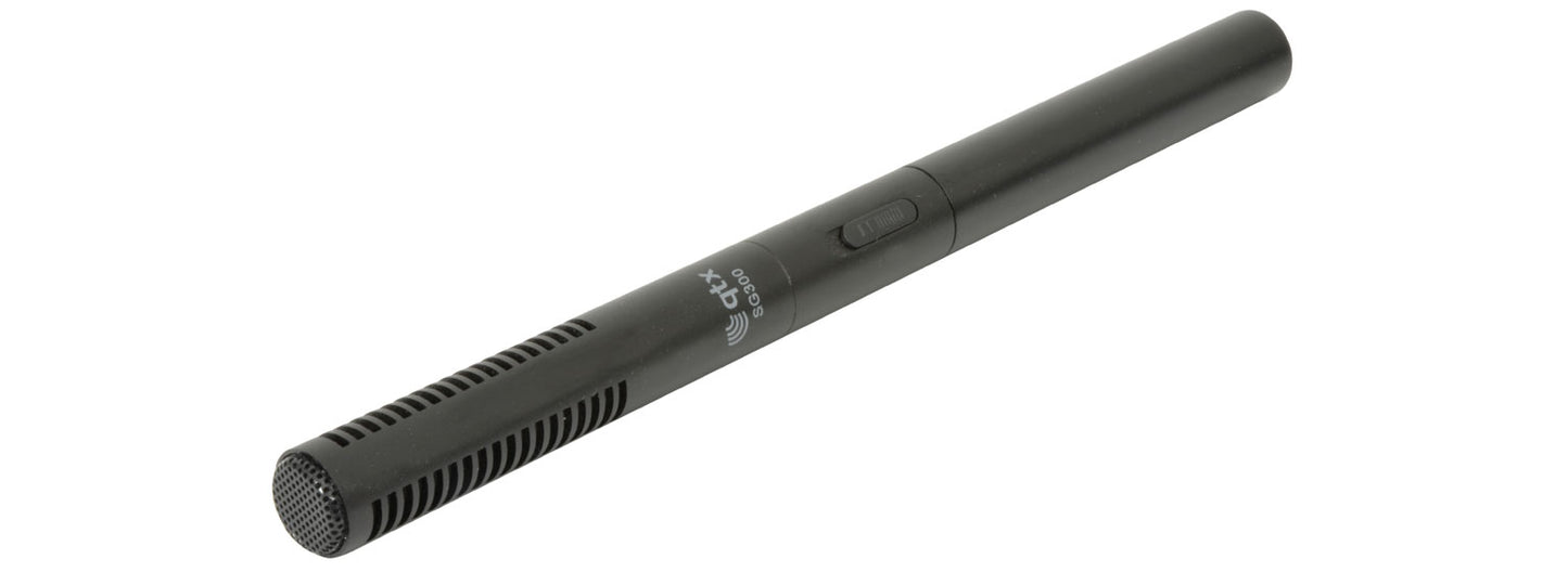 QTX SG300 Shotgun Microphone with Battery Short 173.638UK