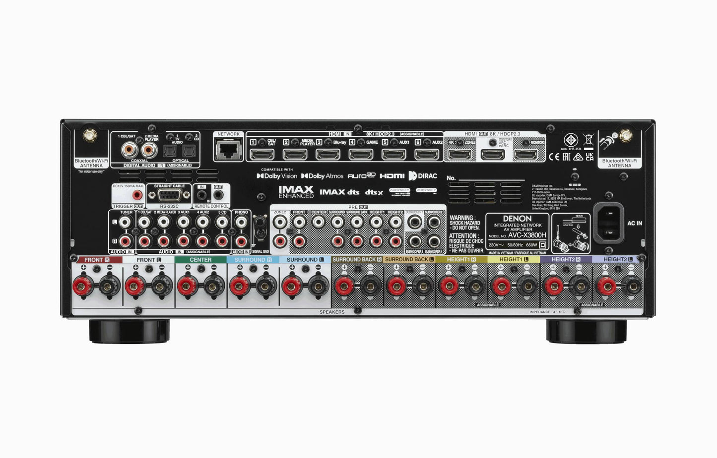 DENON AVC-X3800H 8K video and 3D audio experience from a 9.4 channel amplifier
