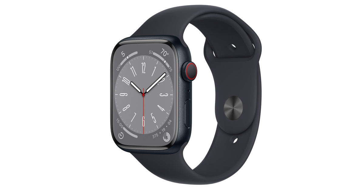 Apple Watch 8  Smartwatch Alu Case 45mm midnight black EU MNP13CS/A