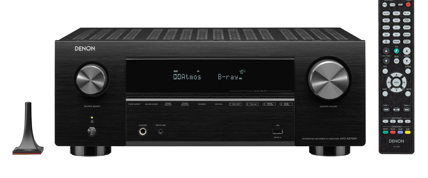 DENON AVC-X3700H 9.2ch 8K AV Amplifier with 3D Audio and HEOS Built-in