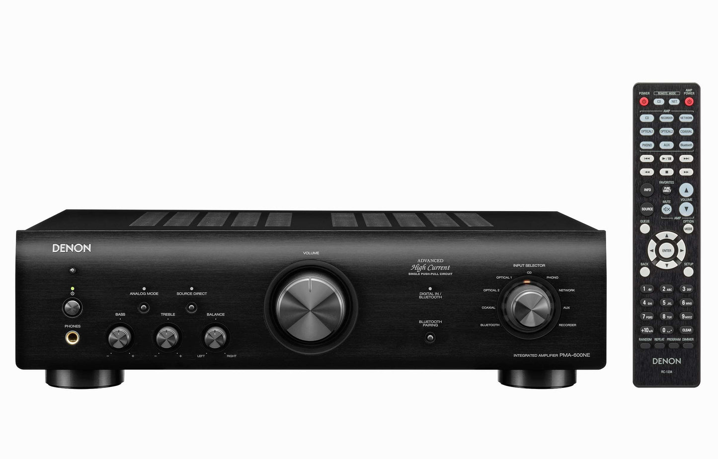 Denon PMA-600NE Integrated Amplifier with 70W Power per Channel and Bluetooth Support