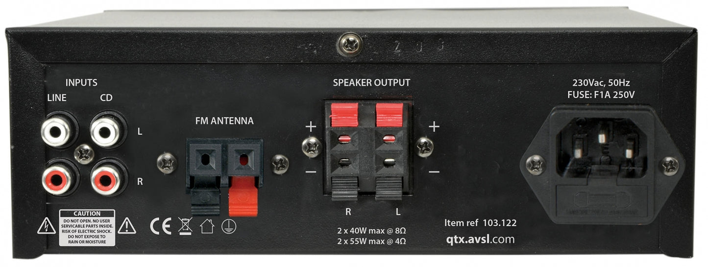 QTX KAD-2BT Amplifier USB/FM/BT 50W 103.122UK