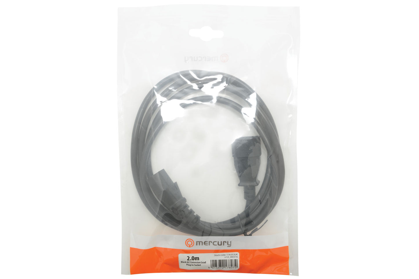 Mercury IEC Extension Lead 2.0m Bag 114.053UK