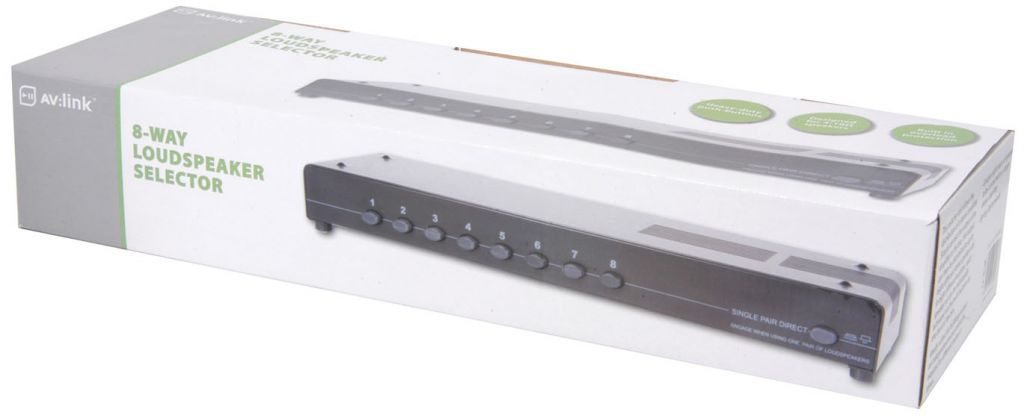 AV:link 1:8 Speaker Switch w/protection 128.428UK