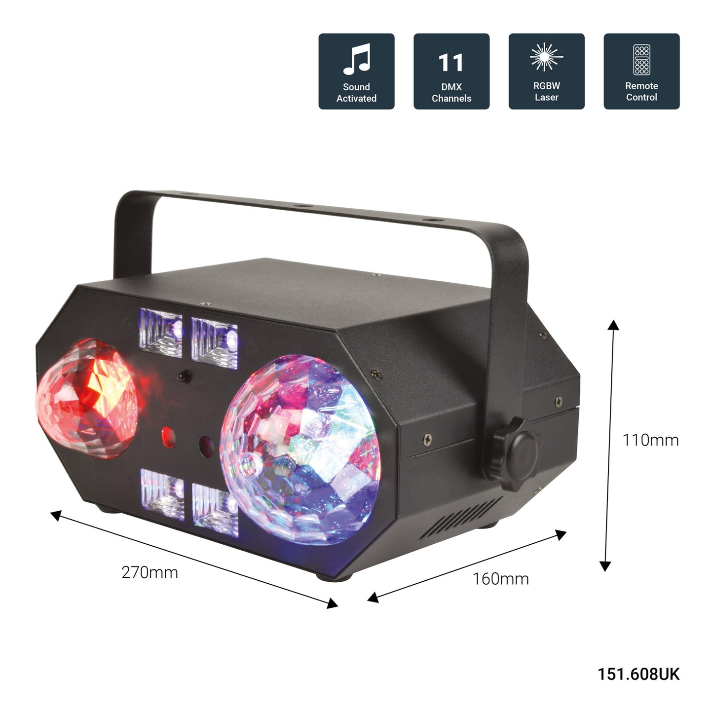QTX Tetra Moonflower/Ripple/Strobe/UV/Laser 151.608UK