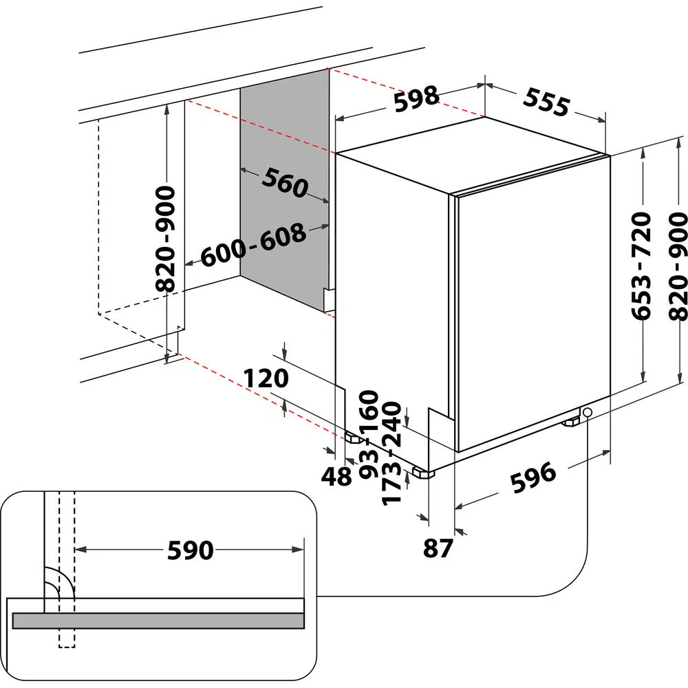 Hotpoint HDIC 3B+26CWUK Integrated Dishwasher